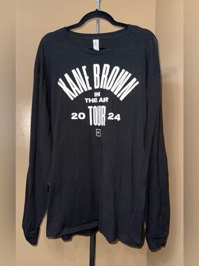 KANE BROWN "In The Air" 2024 Tour Black Long Sleeve Tee. Size XL.